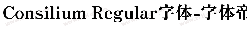 Consilium Regular字体字体转换